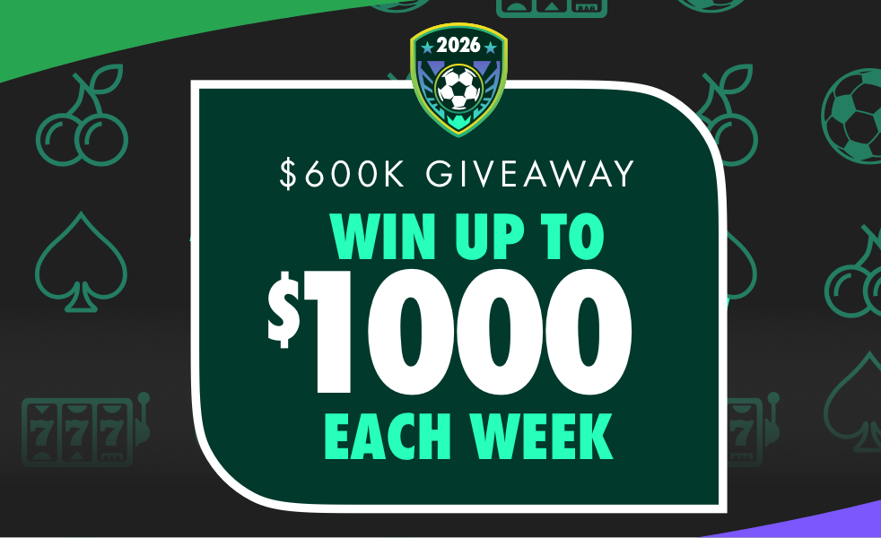 600k Giveaway Win Up to $1,000 Each Week