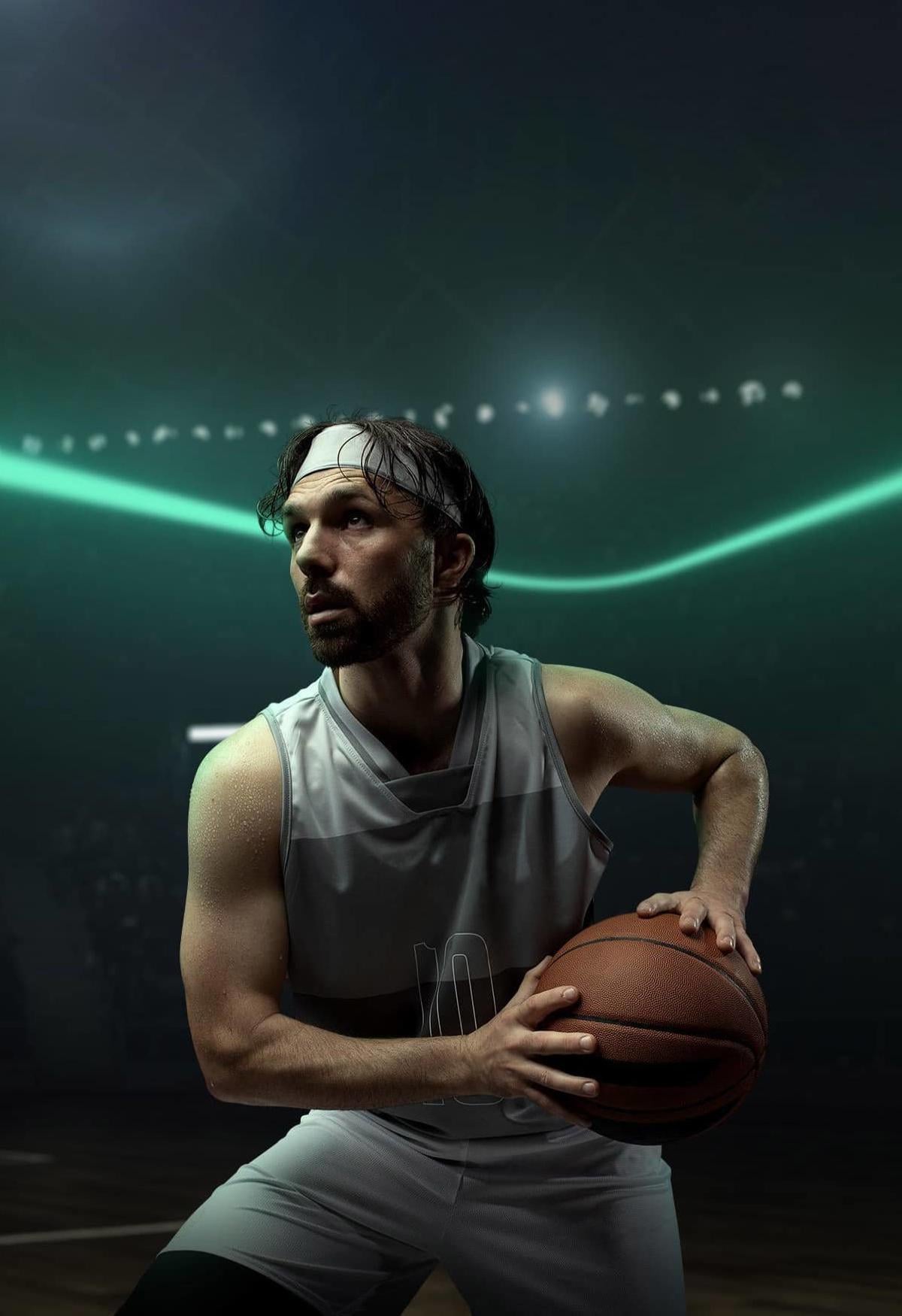 Generic Basketball player ready to shoot